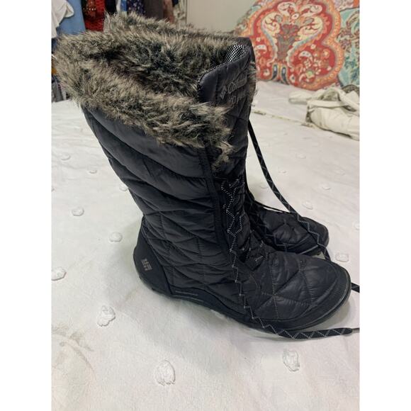 Columbia Boots Women's 10 Quilted Waterproof Mid II Omni-Heat 200 grams Snow - Picture 2 of 11